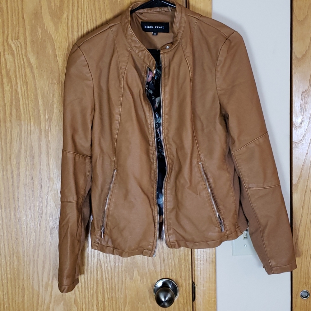 🤎Tan Leather Women Jacket🤎